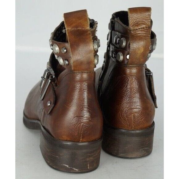 L’idea Ankle Boots By Lori Size 39.5 M Leather Studded with ziper Italy 8.5-9 US - Picture 4 of 9